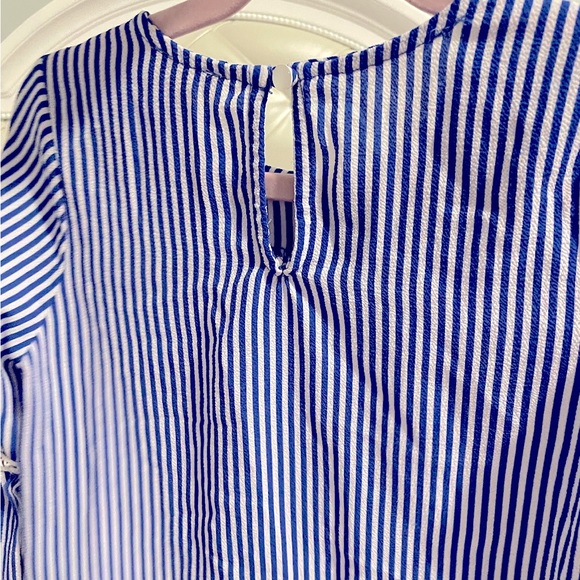 Monteau Girl Striped Crepe Bell Sleeve Blouse - Picture 7 of 9